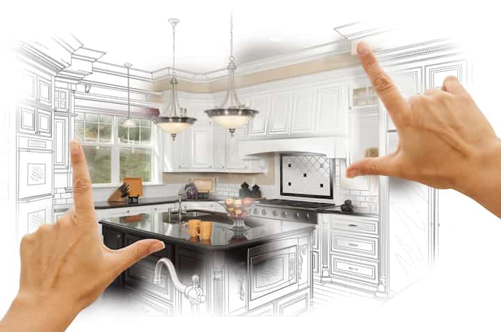 A drawing for a kitchen remodel in Walnut Creek, CA.